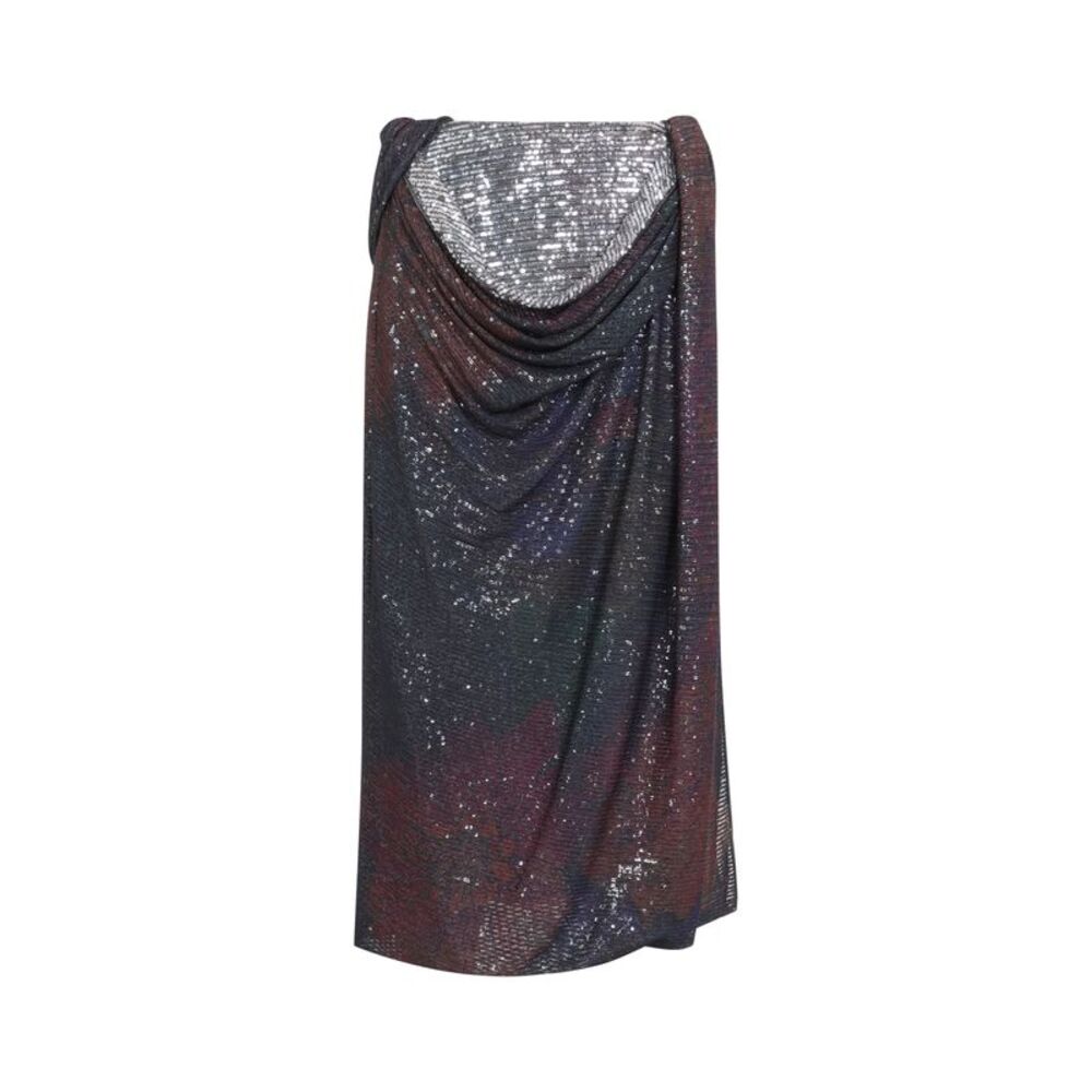 Maison Margiela Sequins Draped Maxi Skirt Women